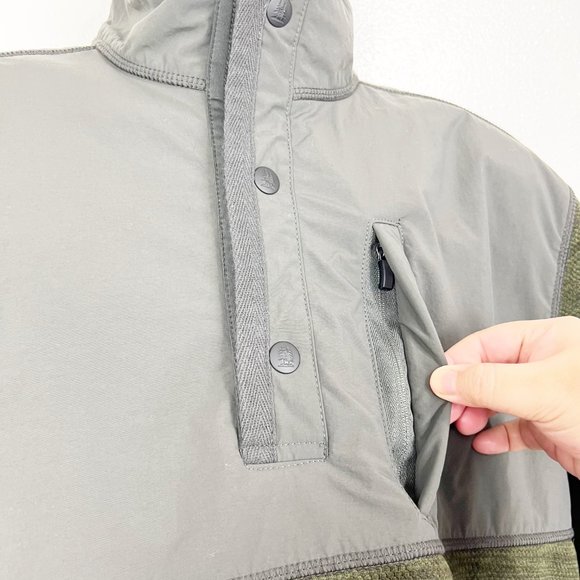 GH Bass & Co Sweater Men Large Green Pullover Henley Nylon Yoke Outdoor Coldgear - Picture 10 of 12